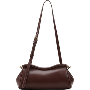 VILZSTUDIOS glossy black crocodile-embossed shoulder bag