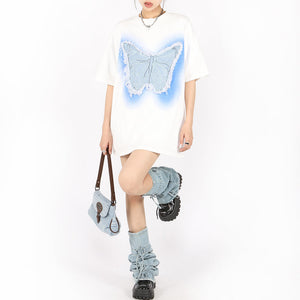 VILZSTUDIOS Oversized t-shirt with butterfly graphic design