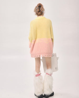 VILZSTUDIOS gradient knit sweater with star design