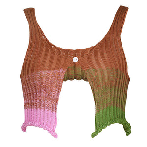 VILZSTUDIOS Gradient woven crop top from VILZSTUDIOS