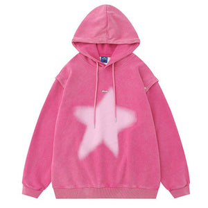 VILZSTUDIOS Y2K oversized hoodie with graffiti star print
