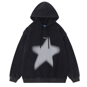 VILZSTUDIOS Y2K oversized hoodie with graffiti star print