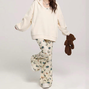 VILZSTUDIOS Graphic cat print casual pants for streetwear fashion