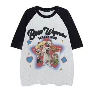 VILZSTUDIOS Oversized graphic tee featuring a playful design