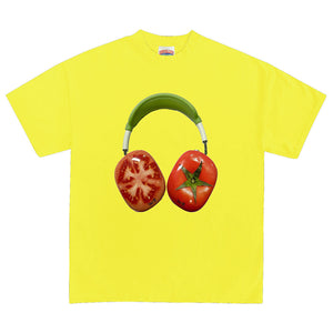 VILZSTUDIOS Graphic t-shirt featuring a unique tomato headphones design