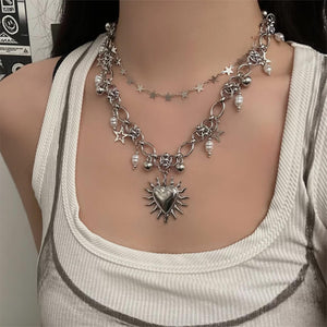 VILZSTUDIOS Grunge chain necklace made from zinc alloy
