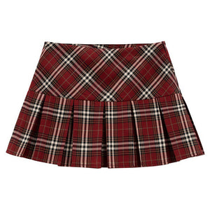 VILZSTUDIOS Grunge inspired pleated plaid skirt from VILZSTUDIOS