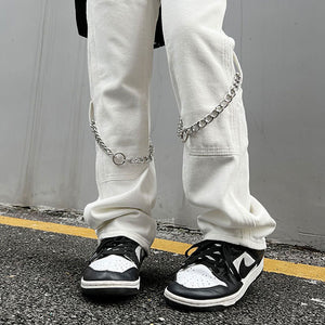 VILZSTUDIOS Grunge Vibe Chain Denim Jeans product image