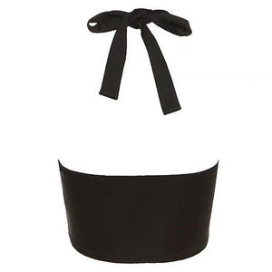 VILZSTUDIOS Chic halter bow design top for streetwear fashion