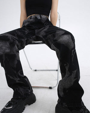 VILZSTUDIOS Straight leg jeans in high-quality denim