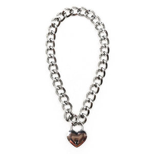 VILZSTUDIOS Stylish heart padlock chain necklace for modern fashion