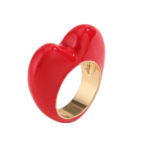 VILZSTUDIOS Enamel ring with heart design
