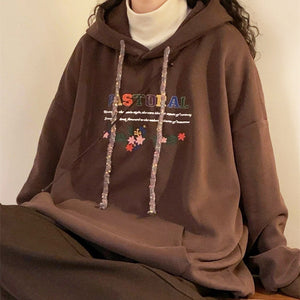VILZSTUDIOS Oversized hoodie with unique pastoral print design
