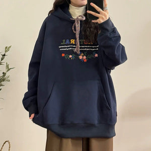VILZSTUDIOS Oversized hoodie with unique pastoral print design