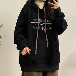 VILZSTUDIOS Oversized hoodie with unique pastoral print design
