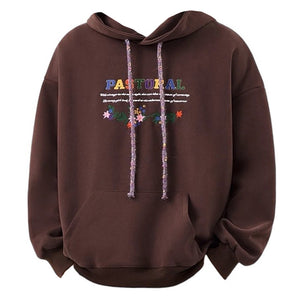 VILZSTUDIOS Oversized hoodie with unique pastoral print design