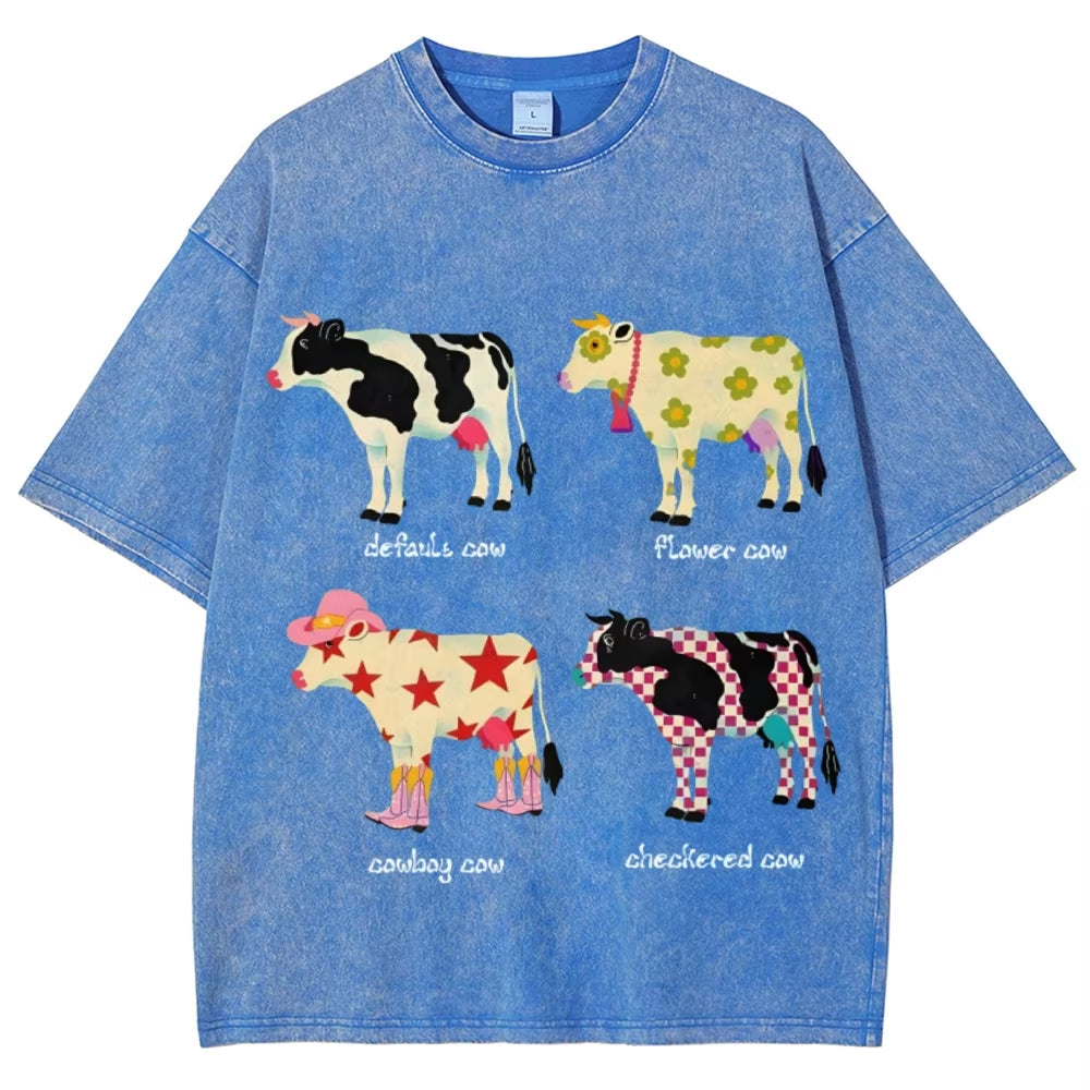 VILZSTUDIOS Indie aesthetic cow graphic t-shirt