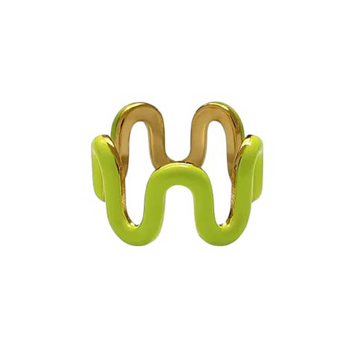 VILZSTUDIOS Indie aesthetic wave ring in zinc alloy