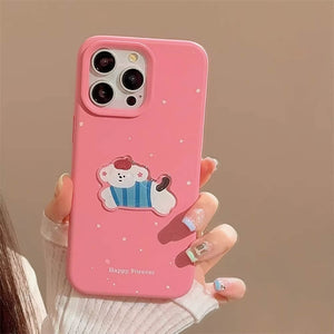 VILZSTUDIOS Adorable Korean aesthetic puppy iPhone case