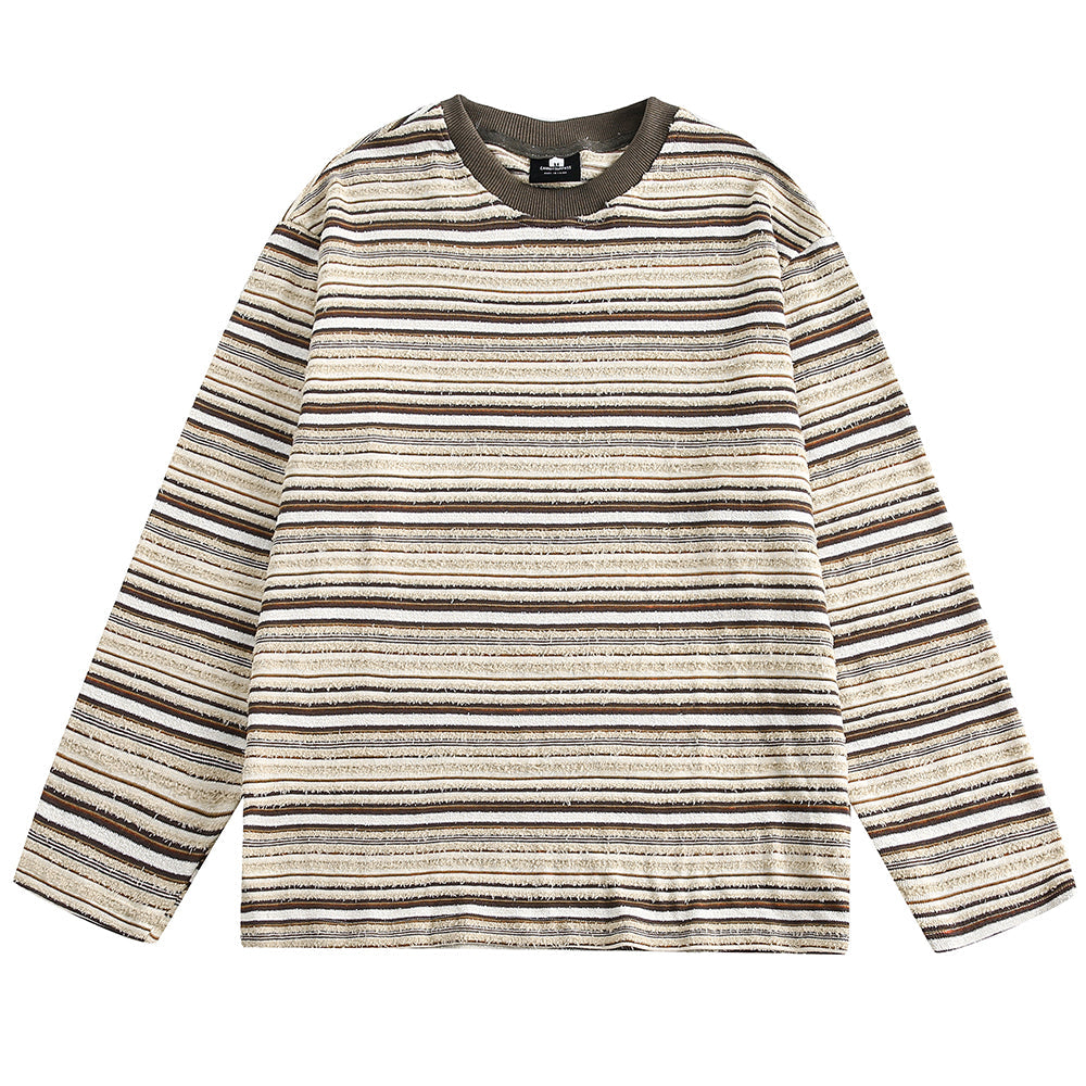 VILZSTUDIOS Striped long sleeve tee with relaxed fit