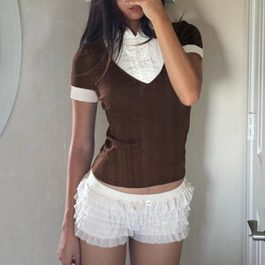 VILZSTUDIOS Layered effect collared shirt from VILZSTUDIOS