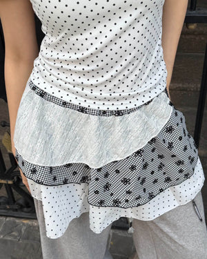 VILZSTUDIOS Stylish patchwork wrap skirt belt for fashion enthusiasts