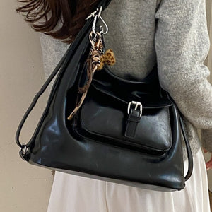 VILZSTUDIOS soft leopard charm convertible backpack