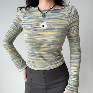 VILZSTUDIOS Long sleeve striped top for casual wear