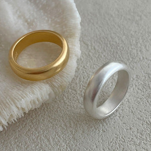 VILZSTUDIOS matte silver-tone band ring