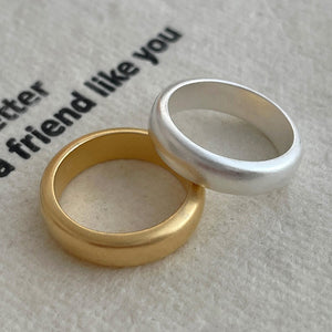 VILZSTUDIOS matte silver-tone band ring