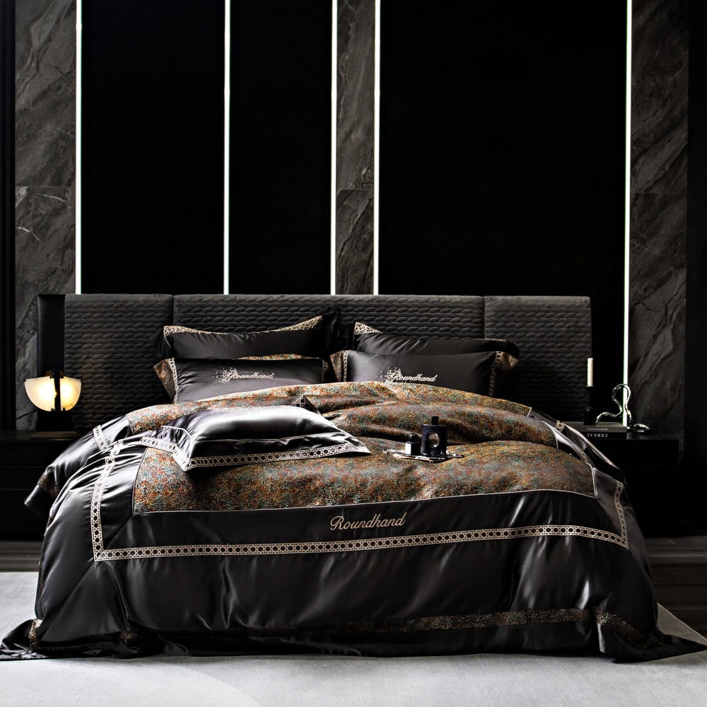 Metallic Panel Duvet Cover Set