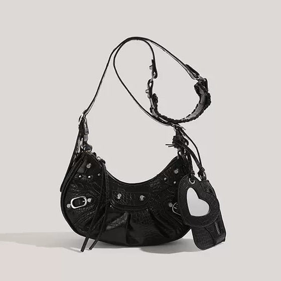 VILZSTUDIOS Stylish mini shoulder bag with heart-shaped design