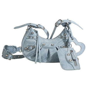 VILZSTUDIOS Stylish mini shoulder bag with heart-shaped design