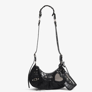 VILZSTUDIOS Stylish mini shoulder bag with heart-shaped design