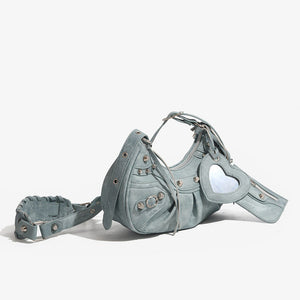VILZSTUDIOS Stylish mini shoulder bag with heart-shaped design