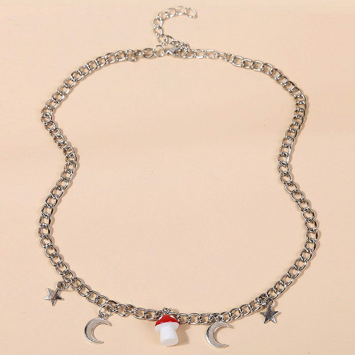 VILZSTUDIOS Stylish mushroom link pendant necklace