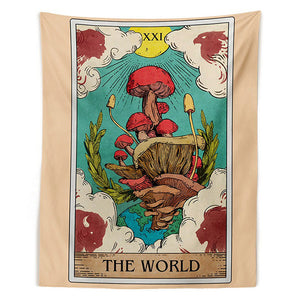 VILZSTUDIOS Mushroom World Tarot Tapestry for stylish decor