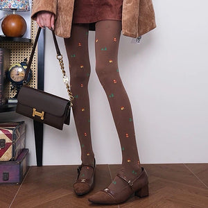 VILZSTUDIOS Cozy tights featuring a nature-inspired print