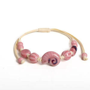 VILZSTUDIOS Oceanic Shell Bead Adjustable Bracelet