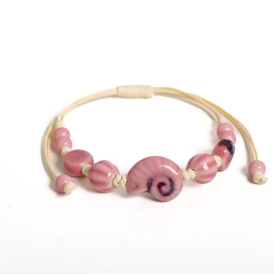 VILZSTUDIOS Oceanic Shell Bead Adjustable Bracelet