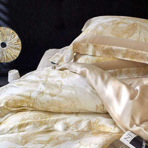 VILZSTUDIOS cream and blush painterly floral bedding set with wide pink pillowcase borders