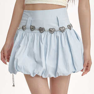 VILZSTUDIOS Pastel gathered balloon mini skirt for trendy fashion