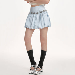 VILZSTUDIOS Pastel gathered balloon mini skirt for trendy fashion