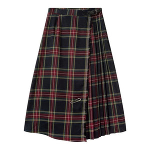 VILZSTUDIOS Stylish plaid midi skirt from VILZSTUDIOS