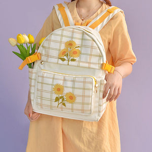 VILZSTUDIOS Stylish plaid backpack for everyday use