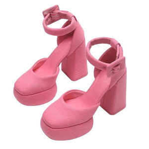 VILZSTUDIOS Trendy platform heels in vegan leather