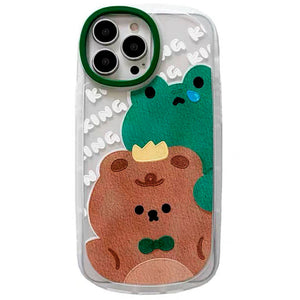 VILZSTUDIOS Stylish phone case featuring bear and frog design
