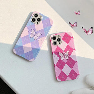 VILZSTUDIOS Stylish butterfly argyle phone case