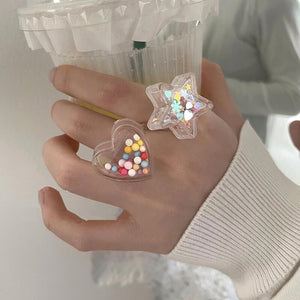 VILZSTUDIOS Colorful transparent rings for stylish accessories