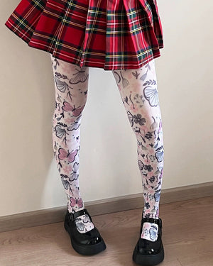 VILZSTUDIOS Butterfly print tights for stylish fashion